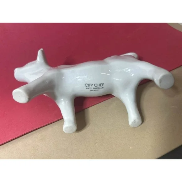 City Chef White Porcelain Cow Creamer Farmhouse Kitchen - Picture 3 of 3